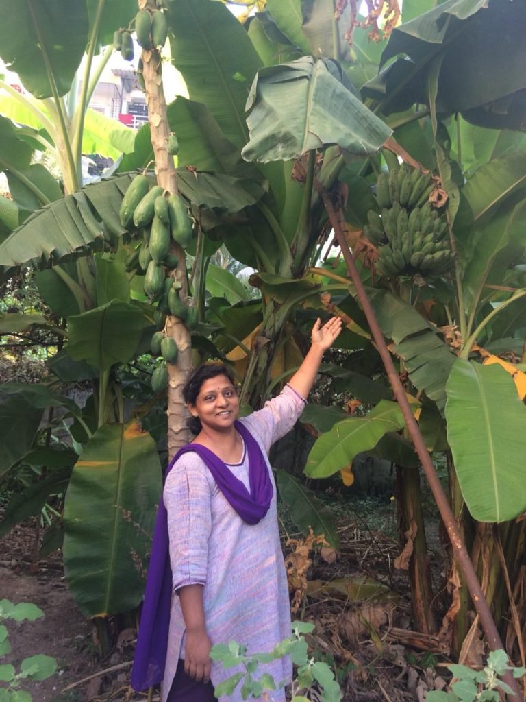 Suajata Naphade with her garden